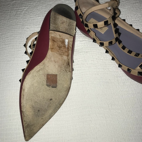 Valentino rockstud leather ballerina flat shoes - Picture 8 of 8